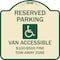 Signmission Reserved Parking Van Accessible $100-$500 Fine Tow Away Zone Alum Sign, 18" x 18", TG-1818-22986 A-DES-TG-1818-22986 - alternate 1